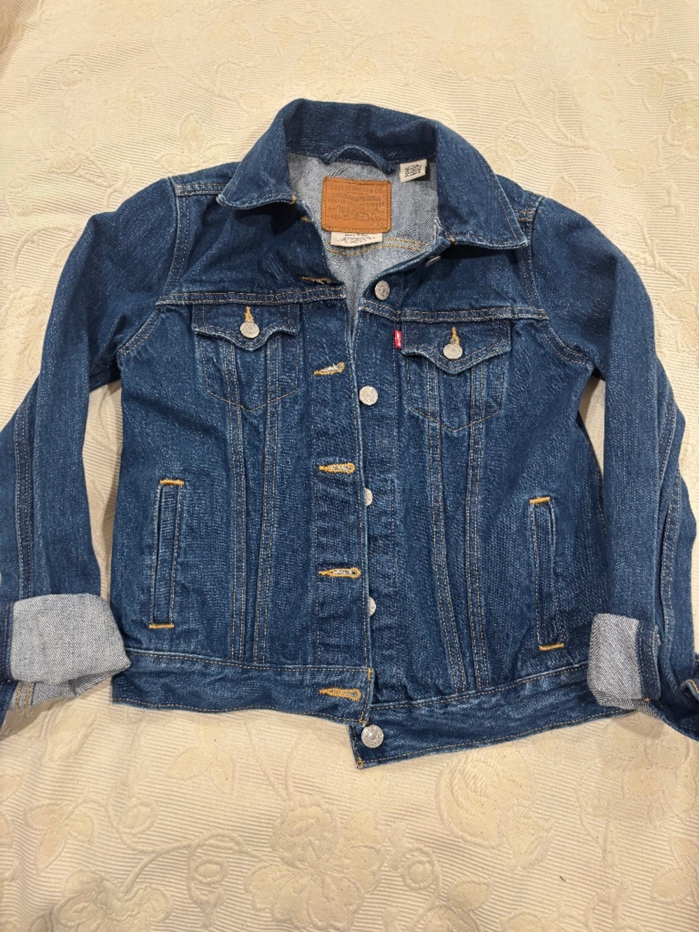 Levi's Classic Red Tab Dark Wash Denim Trucker Jacket - Adult Size XS